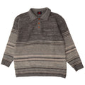 Maglione Kappa da uomo con collo a polo XL in lana a righe grigie