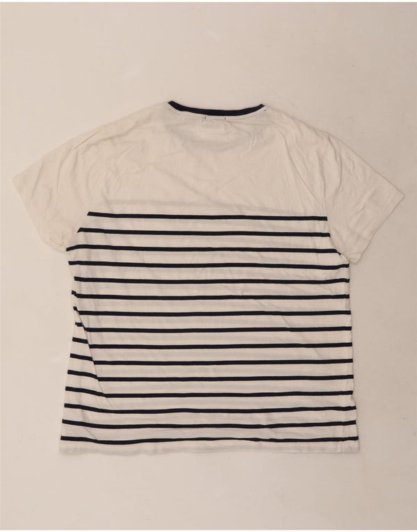 Polo Ralph Lauren T-shirt slim fit personalizzata da uomo Top XL in cotone a righe bianche