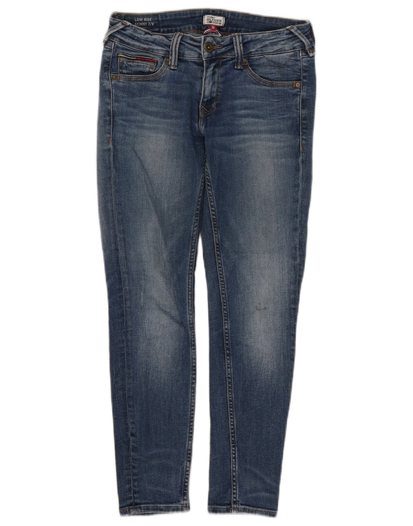 Jeans skinny a vita bassa da donna Tommy Hilfiger W27 L25 cotone blu