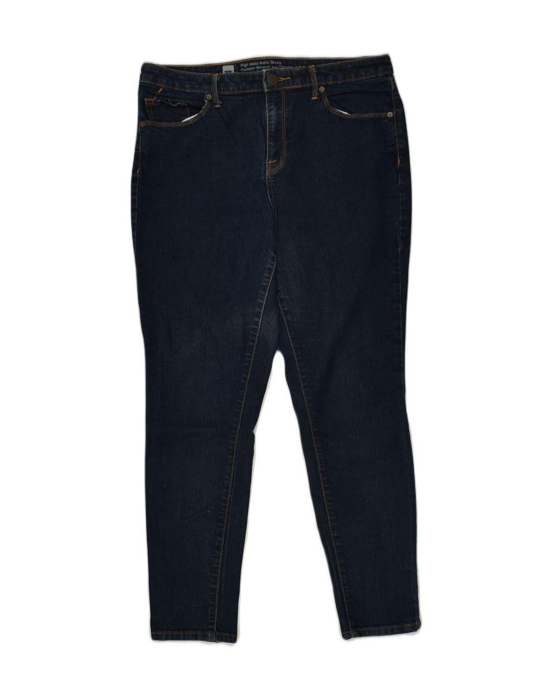 MOSSIMO Womens High Waist Skinny Jeans W34 L28  Navy Blue Cotton | Vintage Mossimo | Thrift | Second-Hand Mossimo | Used Clothing | Messina Hembry 