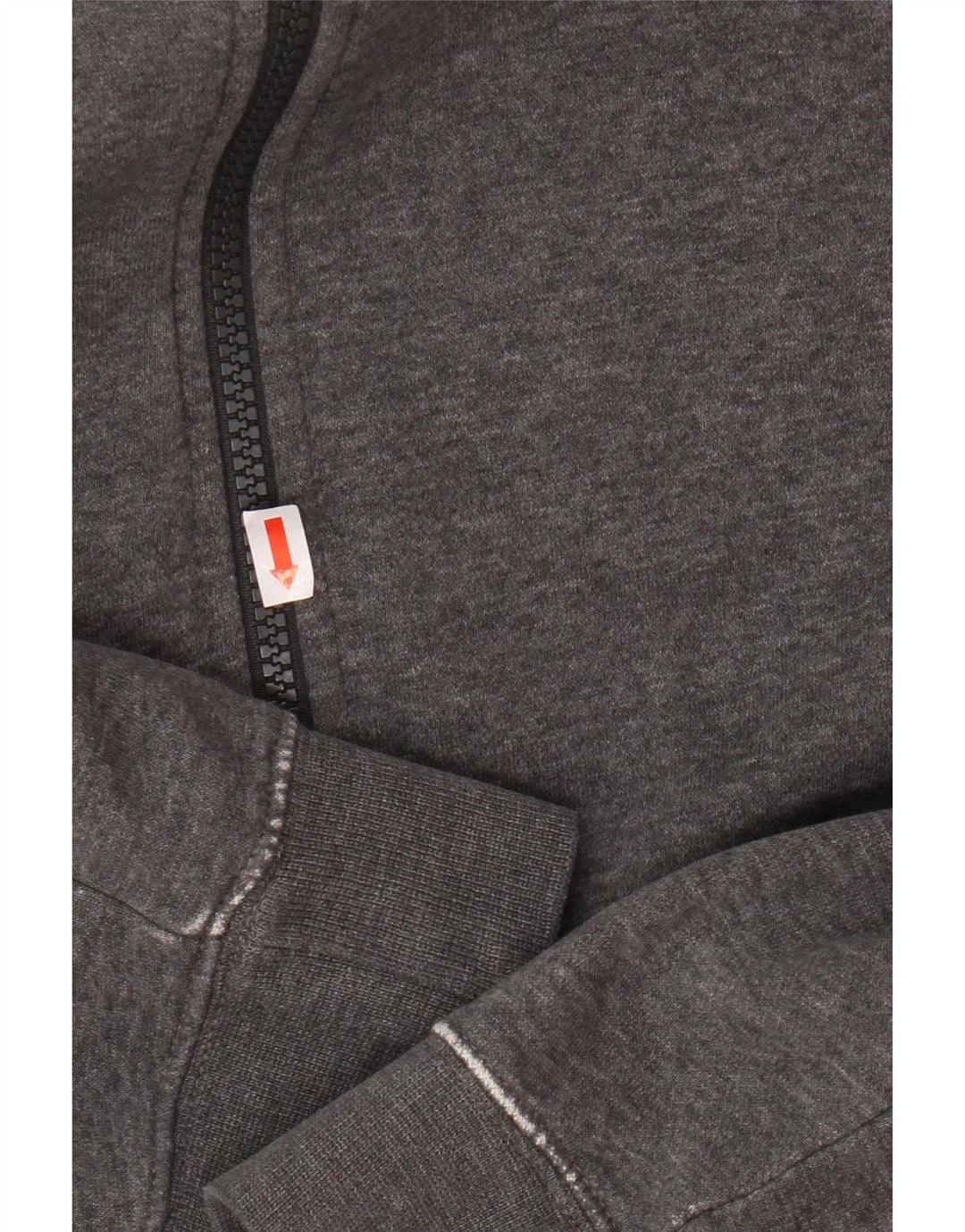 NIKE Mens Zip Hoodie Sweater Large Grey Cotton