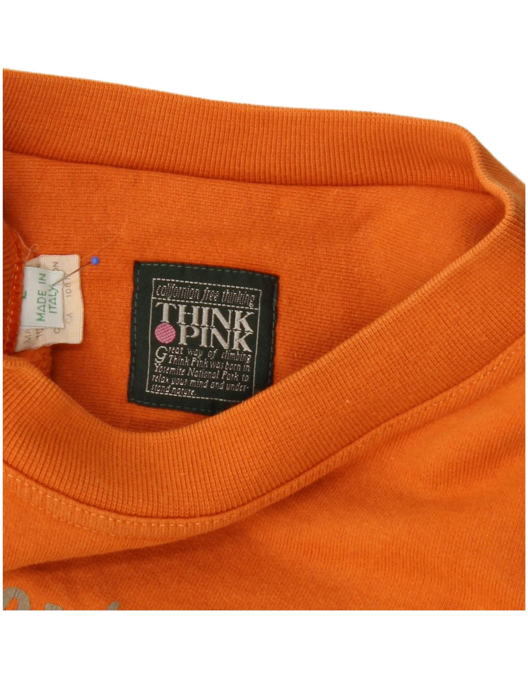 Think Pink Felpa con grafica oversize da donna UK 16 Large Arancione