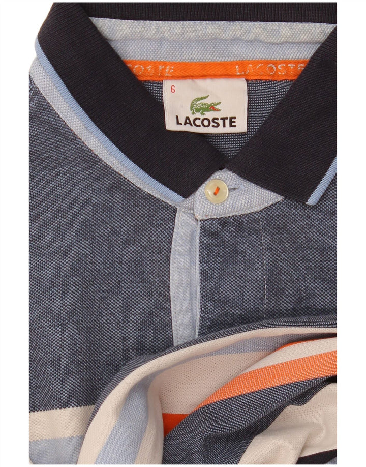 Polo da uomo Lacoste taglia 6 XL color block blu