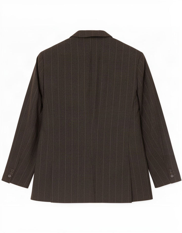 Giacca blazer a 3 bottoni da uomo Paul Smith UK 40 grande lana gessata grigia