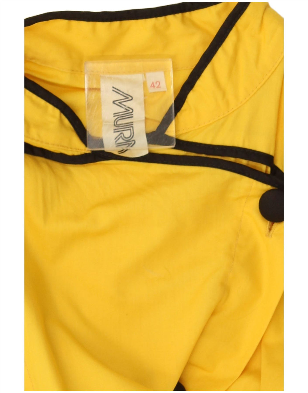 Abito tubino vintage da donna senza maniche IT 42 giallo medio