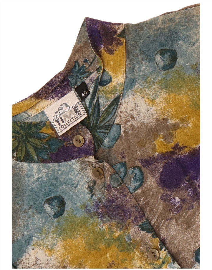 Camicetta camicia a maniche corte da donna vintage EU 40 medio multicolore floreale