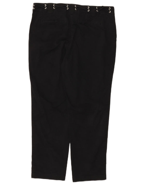 Pantaloni cropped slim da donna Nautica US 12 Large W34 L26 cotone nero