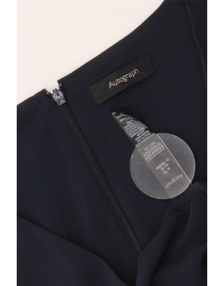 Abito tubino autografo da donna Marks & Spencer UK 14 grande blu navy