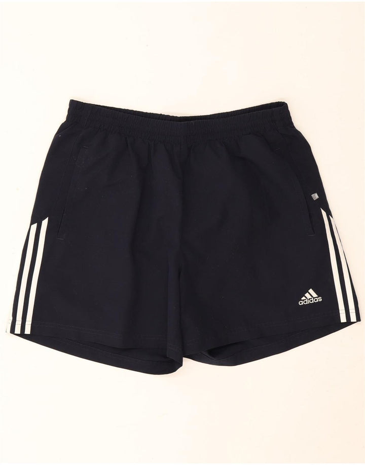 Pantaloncini sportivi da uomo Adidas medi neri in poliestere