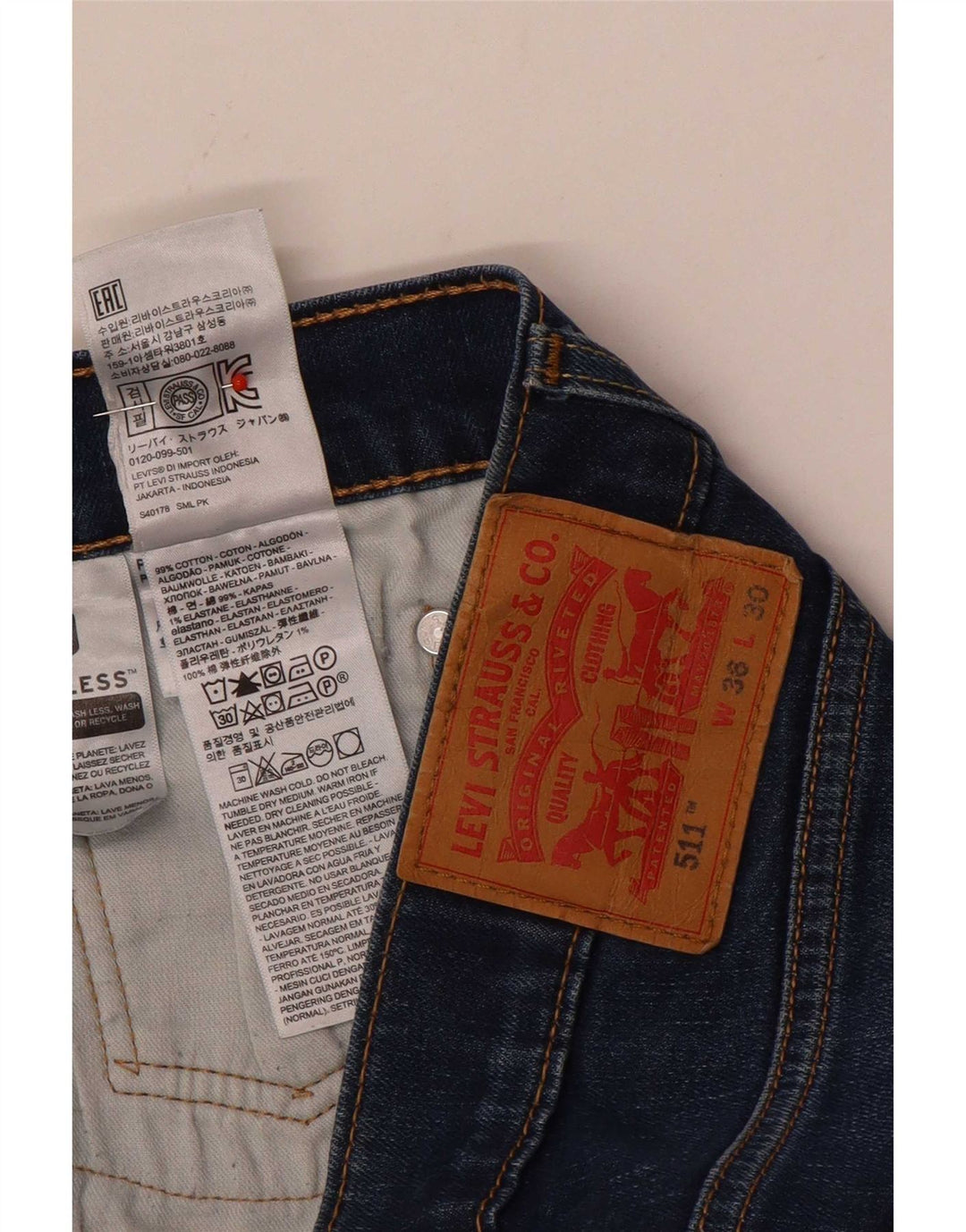 Jeans Levi's Uomo 511 Slim W36 L30 Cotone Blu