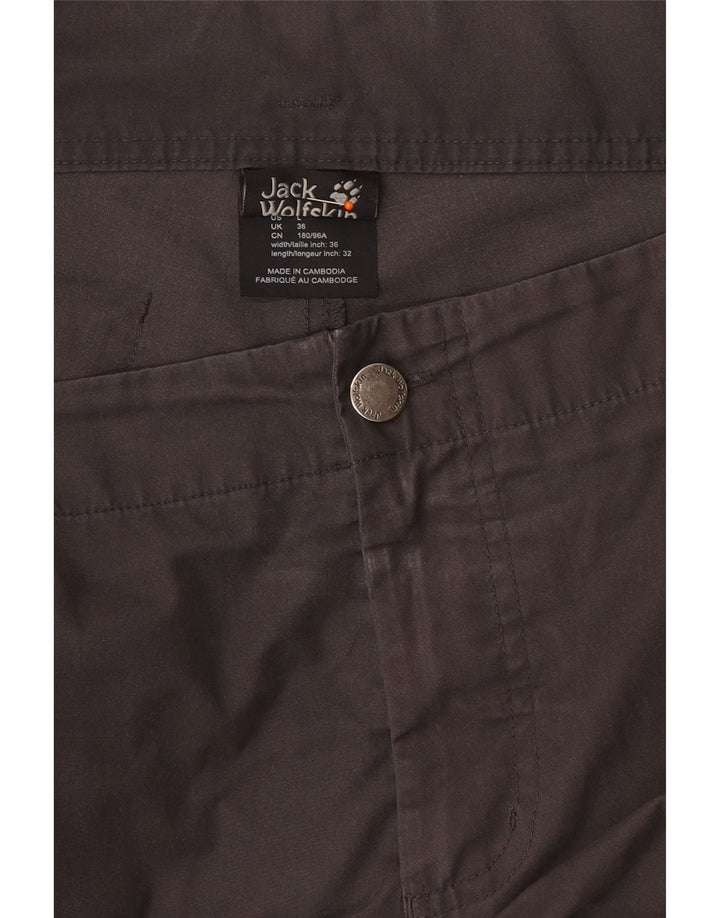 JACK WOLFSKIN Pantaloni cargo dritti da uomo W36 L32 cotone grigio