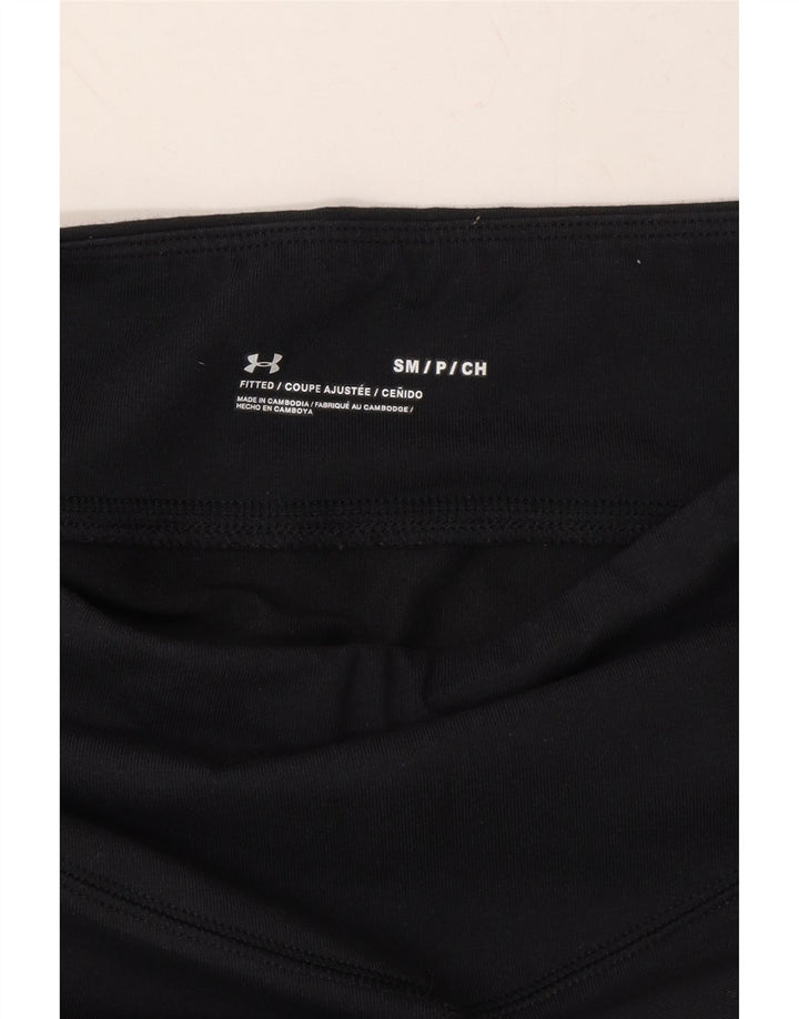 UNDER ARMOUR Womens Graphic Leggings UK 10 Small Black Vintage Under Armour and Second-Hand Under Armour from Messina Hembry 