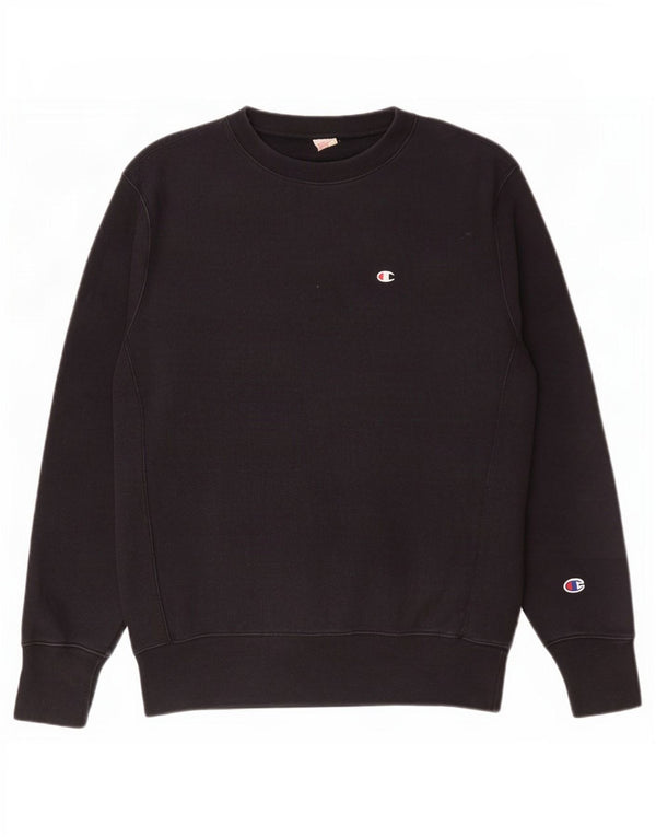 Felpa Champion da uomo con trama inversa, maglione XL, cotone blu navy