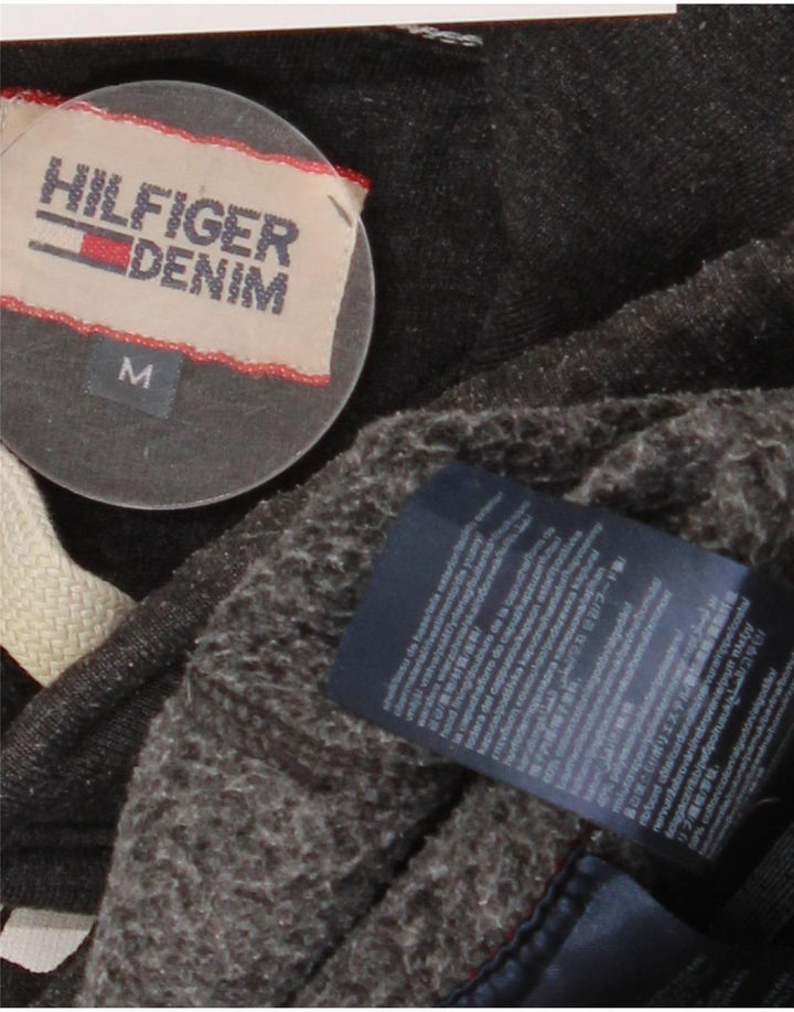 Maglione con cappuccio grafico da uomo Tommy Hilfiger in cotone grigio medio