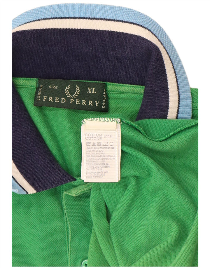 Polo da uomo Fred Perry XL in cotone verde