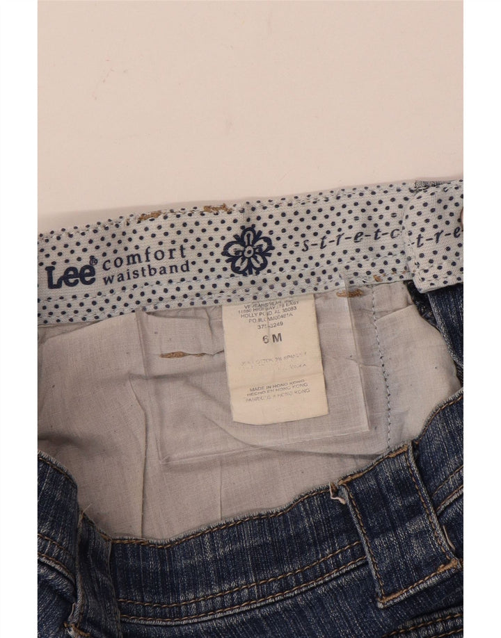 Pantaloncini di jeans da donna Lee US 6 medi W28 cotone blu