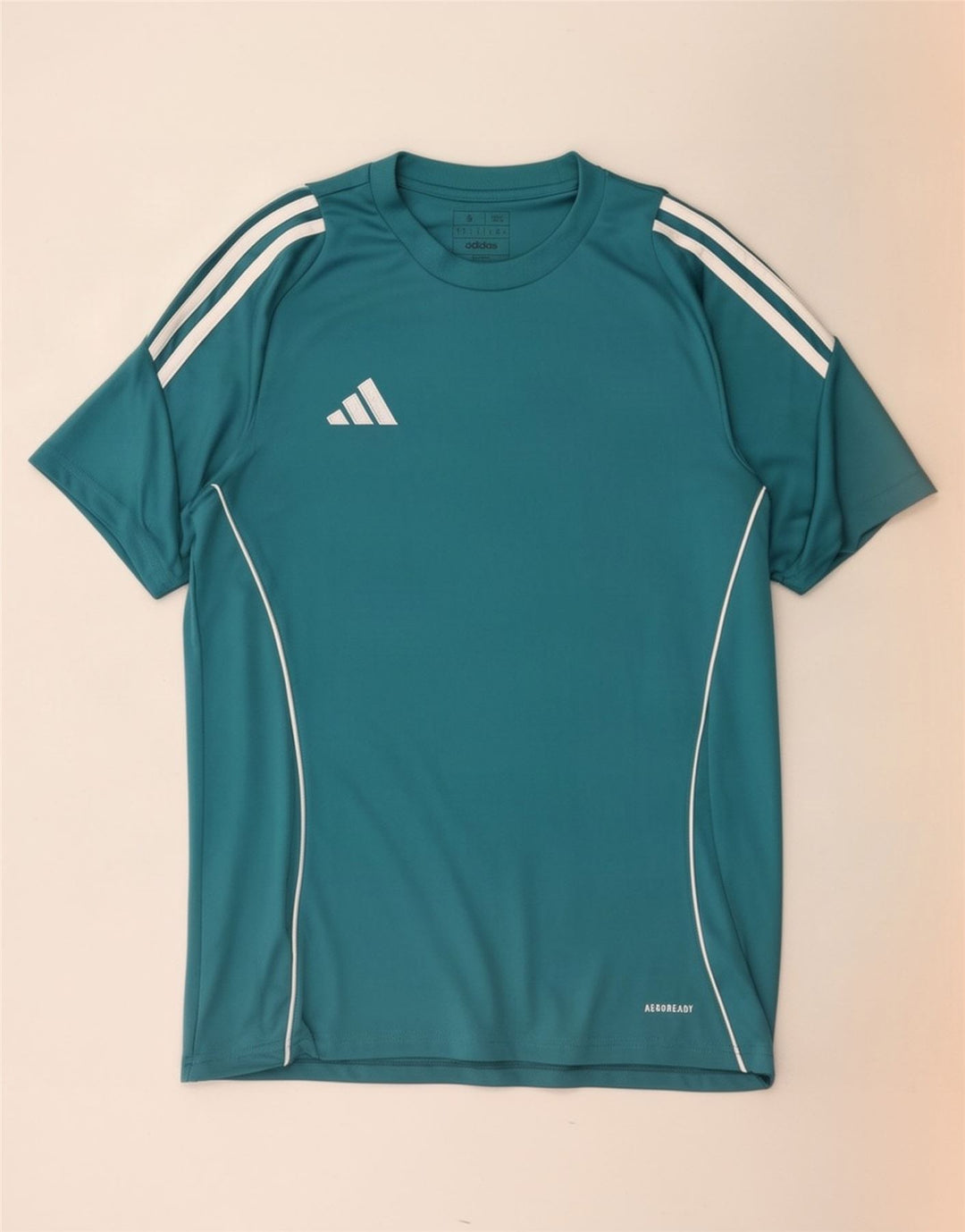 T-shirt Adidas Aeroready Slim Fit da uomo, piccola, in poliestere turchese