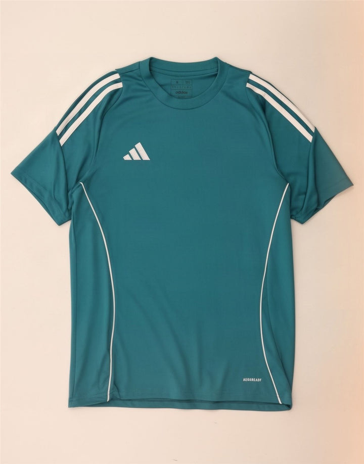 T-shirt Adidas Aeroready Slim Fit da uomo, piccola, in poliestere turchese