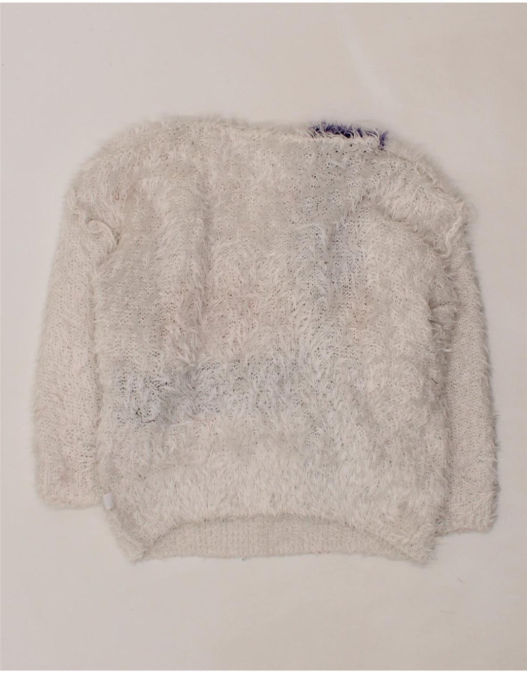 VINTAGE Womens Boat Neck Jumper Sweater UK 14 Medium White Argyle/Diamond Vintage Vintage and Second-Hand Vintage from Messina Hembry 