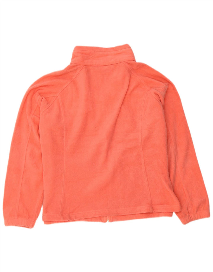 COLUMBIA Womens Fleece Jacket UK 22 3XL Orange Polyester