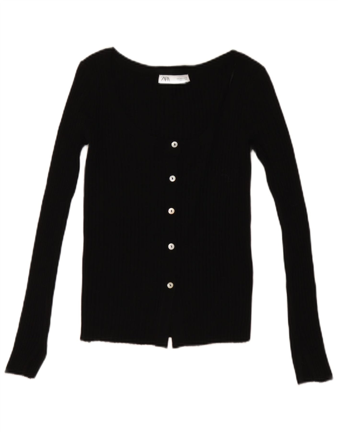 Maglione cardigan da donna Zara UK 8 piccolo acrilico nero