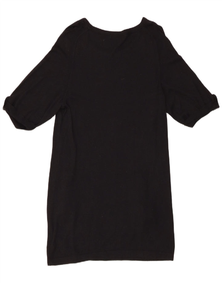 Abito maglione a maniche corte da donna Marks & Spencer UK 12 medio nero