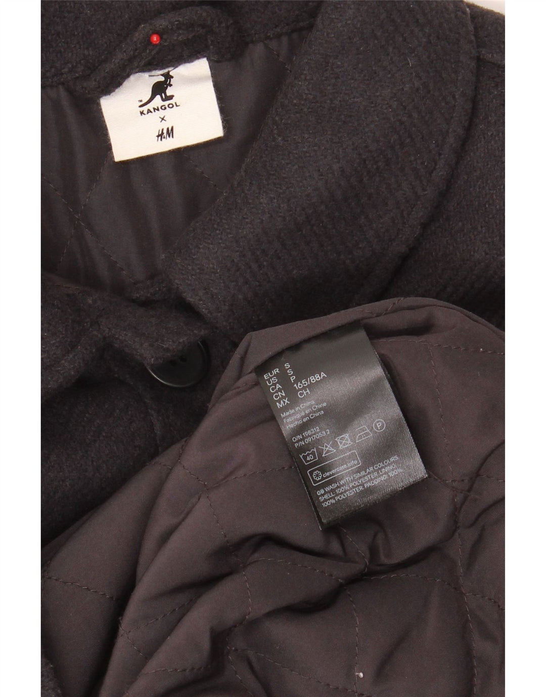 KANGOL Womens Oversized Overcoat UK 10 Small Grey Polyester Vintage Kangol and Second-Hand Kangol from Messina Hembry 