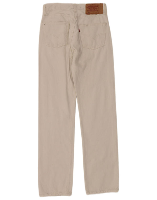 Jeans dritti 501 da donna Levi's W28 L32 cotone bianco