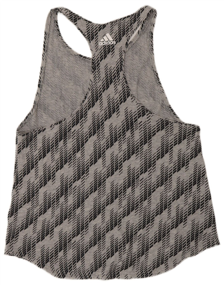 Canotta grafica da donna Adidas UK 12 Grigio medio geometrico