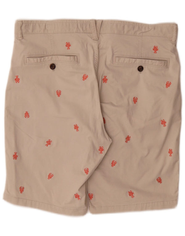 Pantaloncini chino da uomo Superdry W34 grande cotone maculato beige