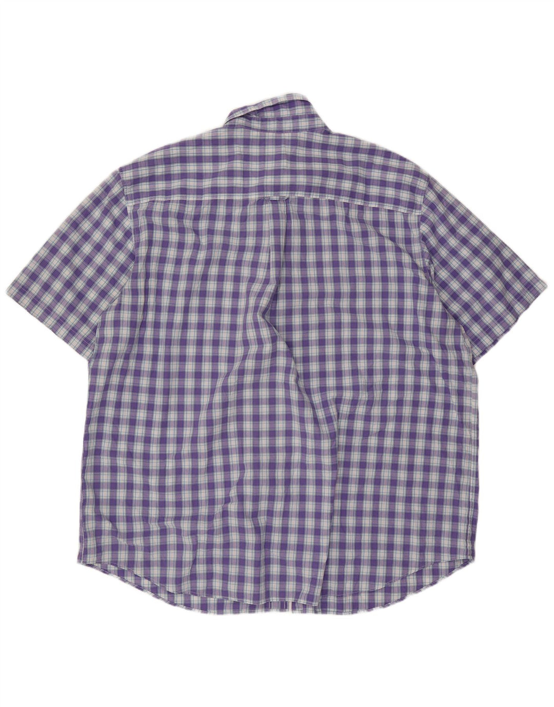 Camicia a maniche corte alta da uomo Chaps 3XL cotone a quadri viola