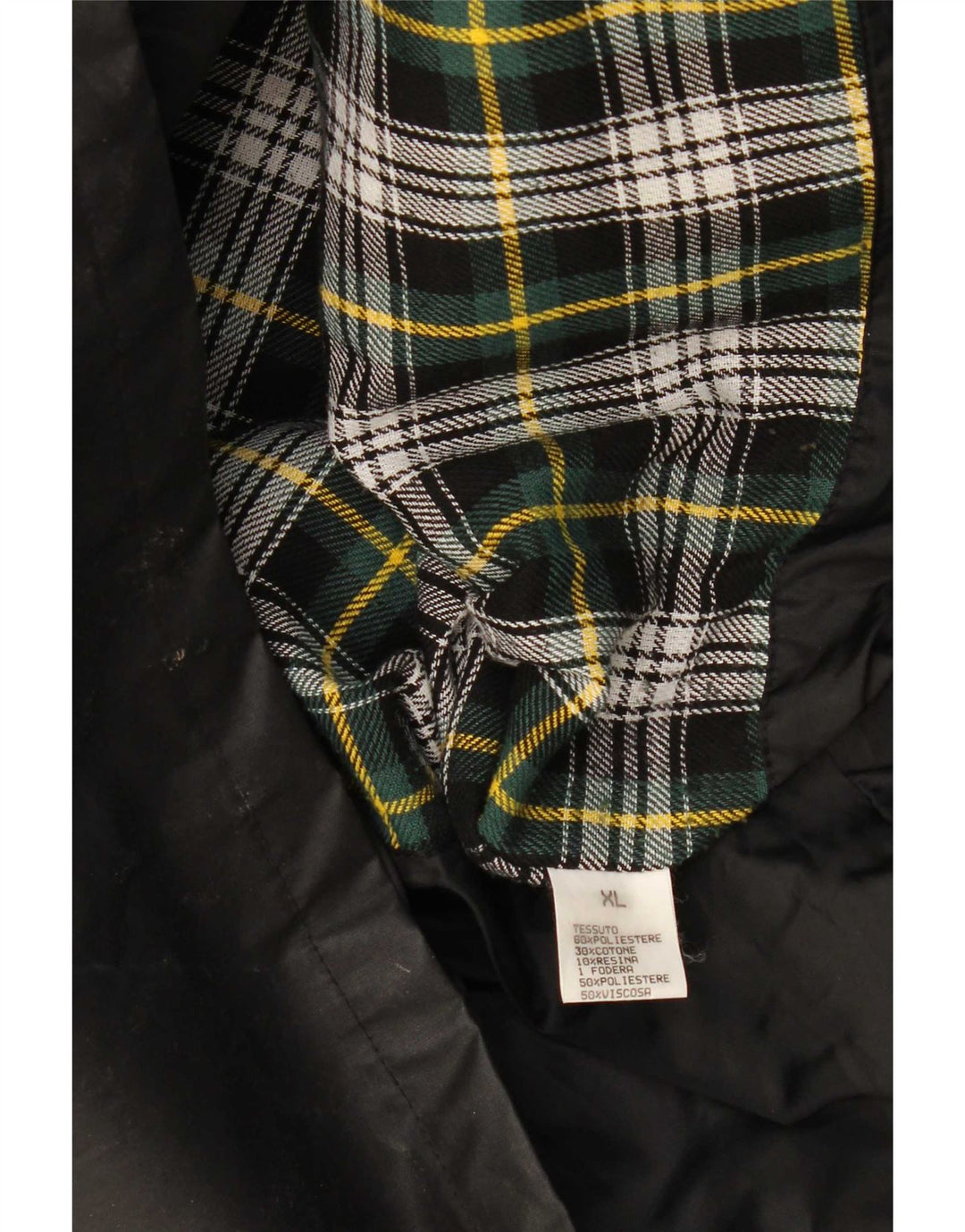 Giacca da uomo in cotone cerato Wikes & Akerman UK 42 XL poliestere nero