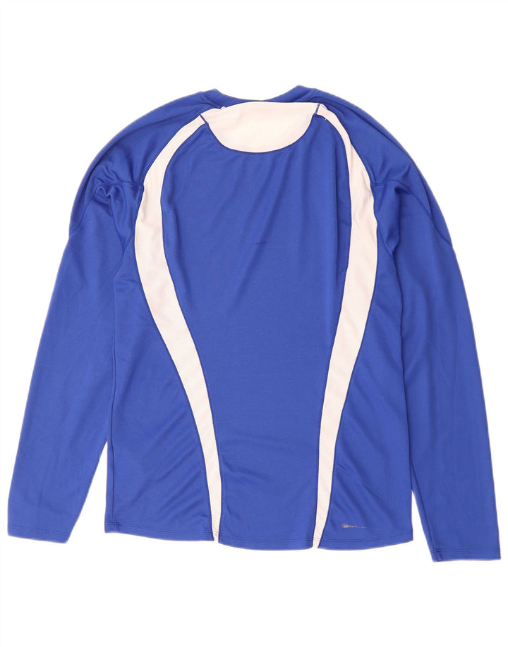 Maglia da donna a maniche lunghe Asics UK 12 Poliestere color block blu medio