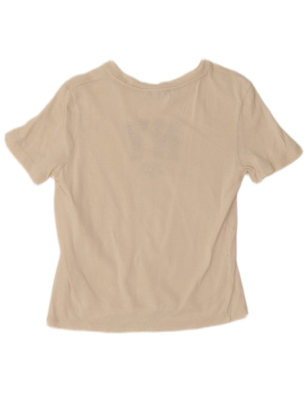 T-shirt grafica da donna Zara Top UK 12 bianco medio