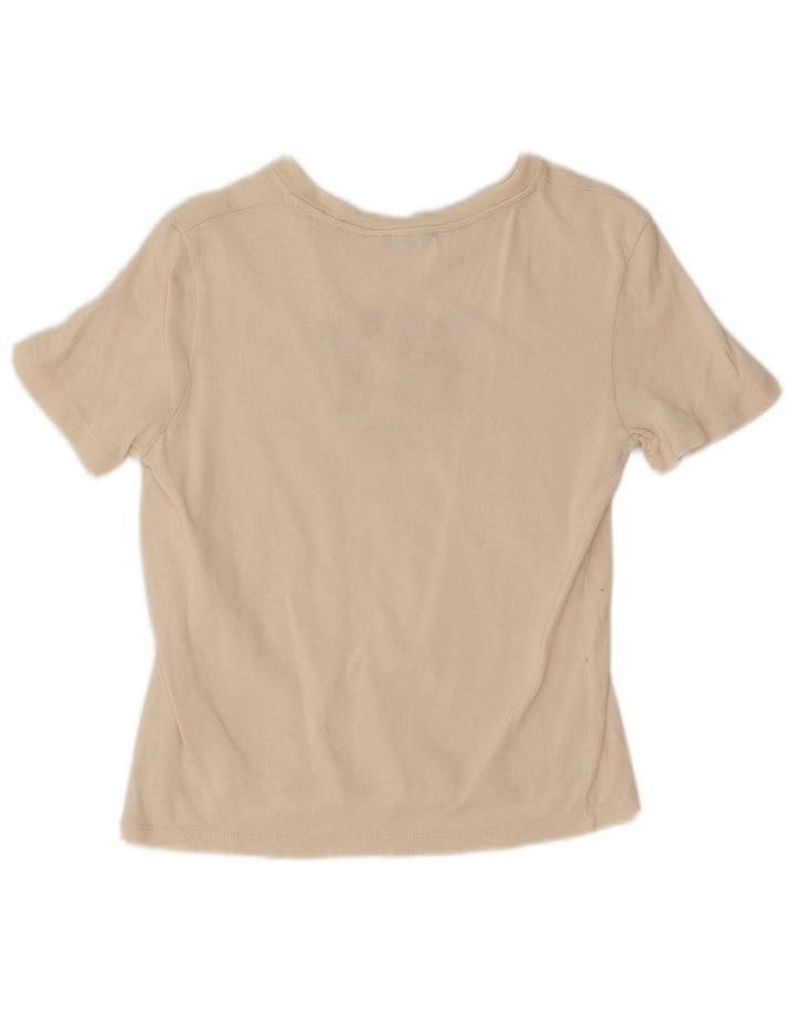 T-shirt grafica da donna Zara Top UK 12 bianco medio