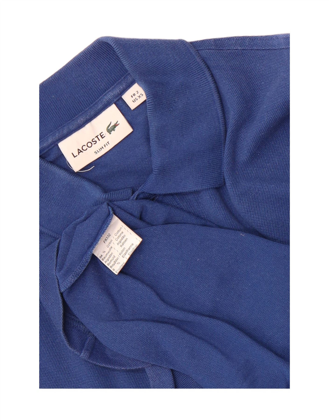 Polo da uomo slim fit Lacoste taglia 2 XS in cotone blu
