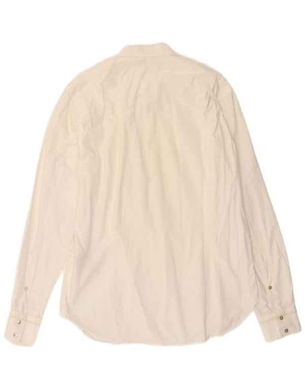 Camicia da smoking da uomo DIESEL XL in cotone geometrico bianco