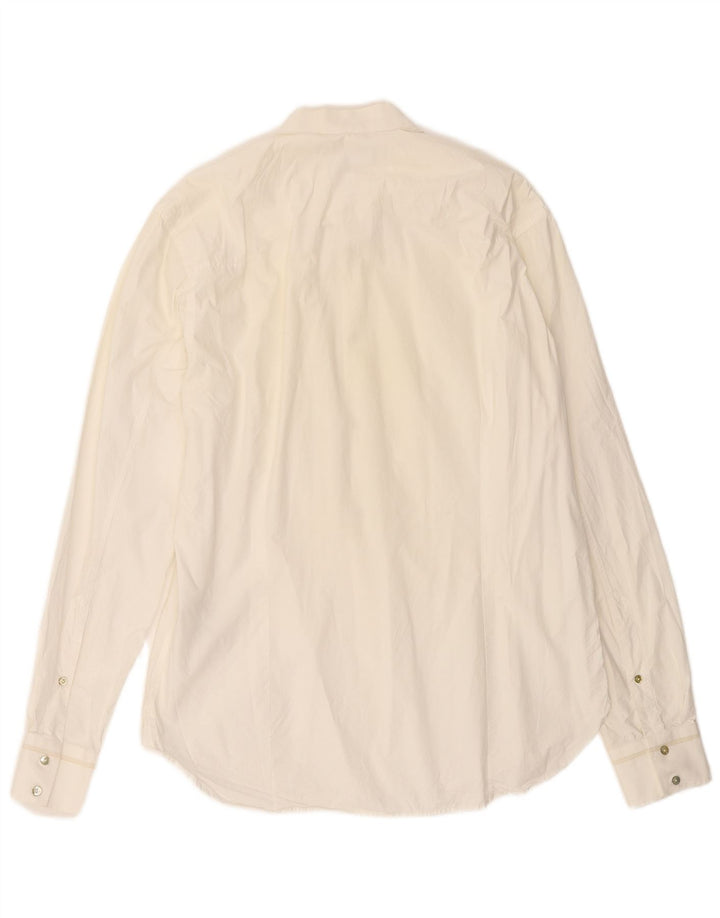 Camicia da smoking da uomo DIESEL XL in cotone geometrico bianco