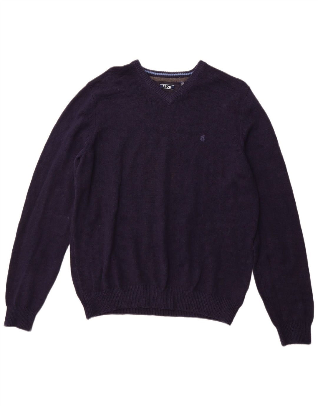 Maglione da uomo con scollo a V IZOD grande in cotone blu navy
