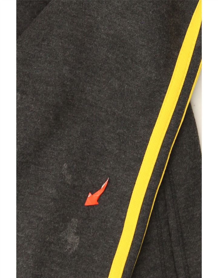 Maglione con cappuccio e zip da uomo Adidas grande in poliestere grigio