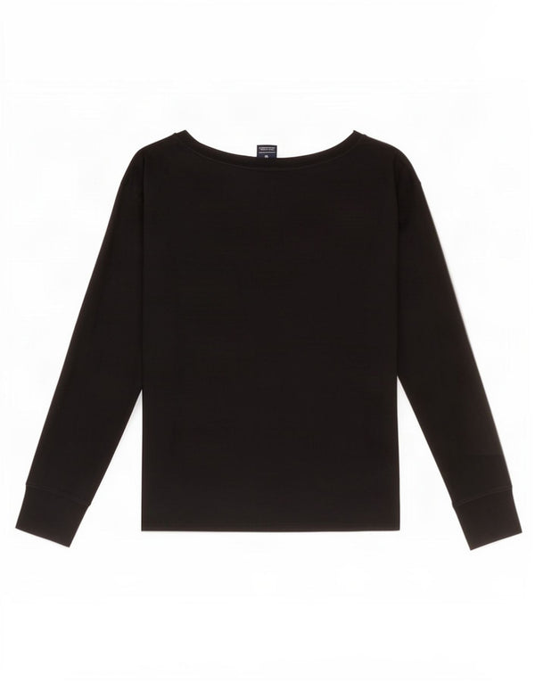 Top grafico da donna Nike manica lunga UK 16 grande poliestere nero