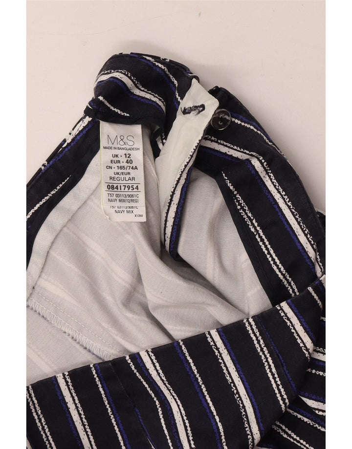 Pantaloni Capri da donna Marks & Spencer UK 12 Medium W30 L20 Blu Navy