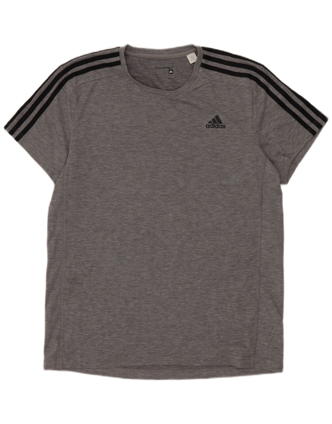 T-shirt Adidas Climalite da uomo grande in cotone grigio