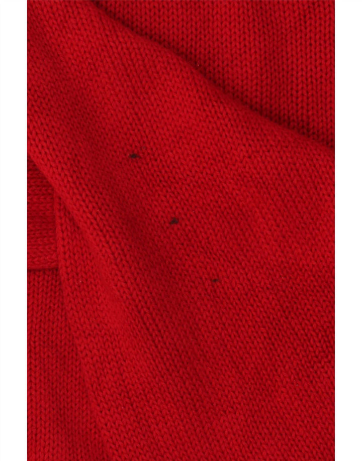 Chaps Uomo Maglione Girocollo Maglione Grande Cotone Rosso