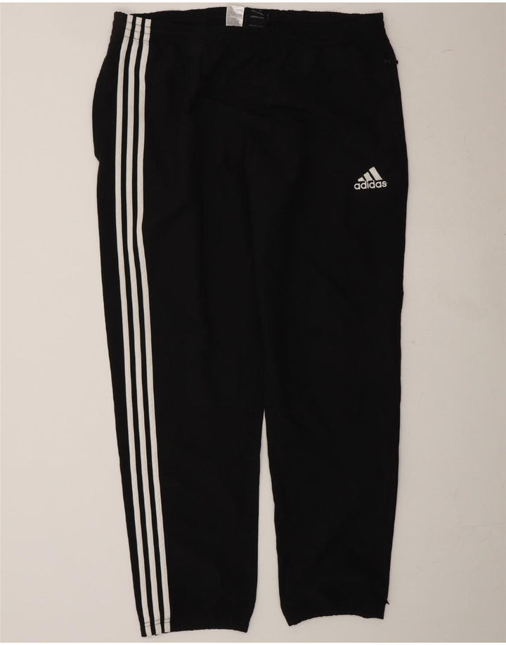ADIDAS Mens Tracksuit Trousers UK 42/44 Large Black Polyester Vintage Adidas and Second-Hand Adidas from Messina Hembry 