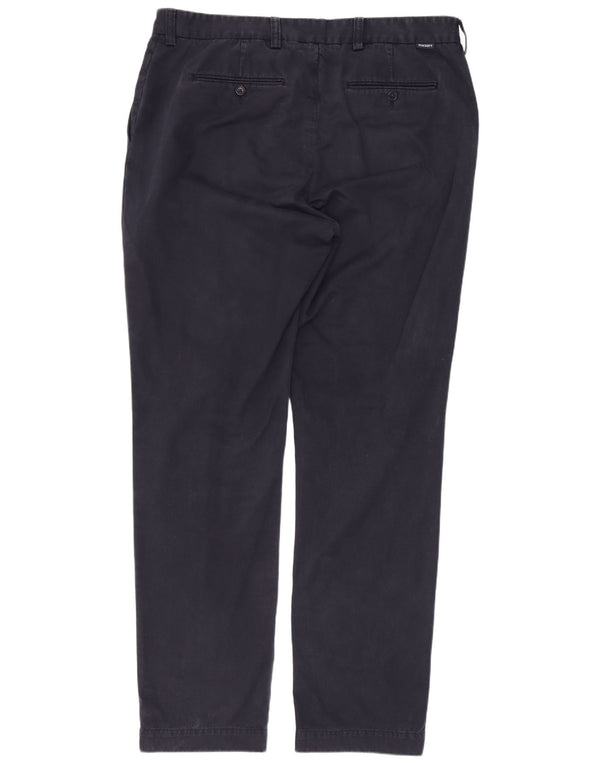Pantaloni chino dritti da uomo Hackett W40 L34 cotone blu navy