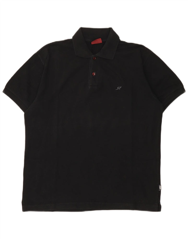Polo Heritage da uomo Rifle, grande, in cotone nero
