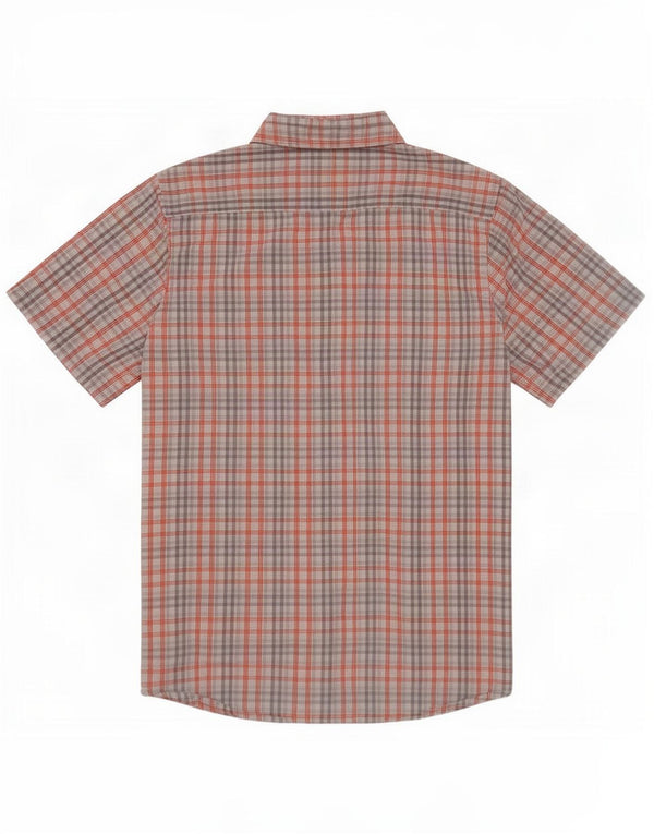 Camicia Lee da uomo a maniche corte, vestibilità regolare, in cotone a quadri grigi piccoli