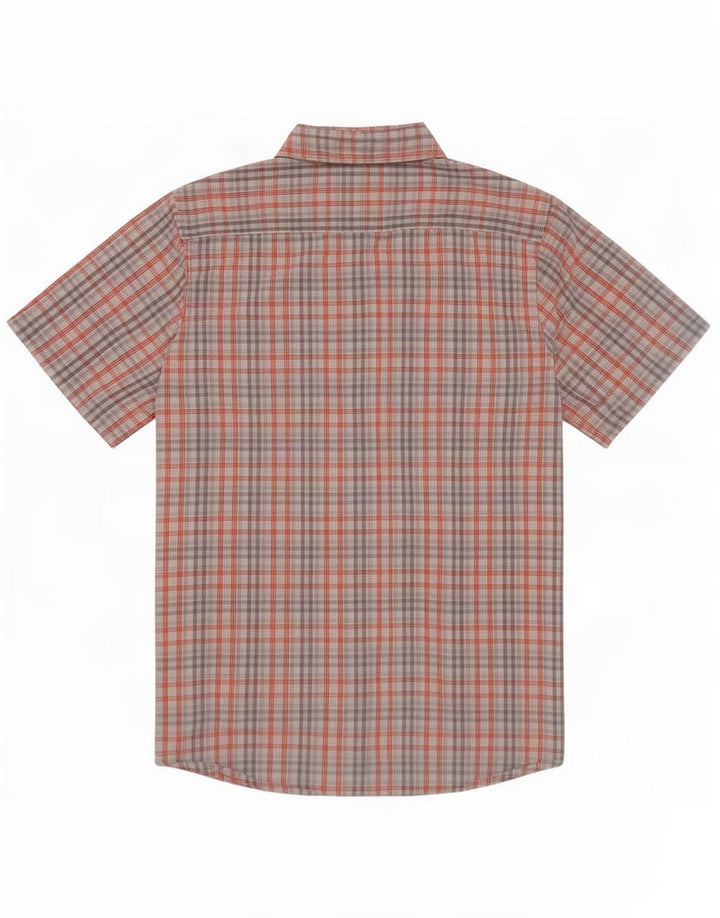 Camicia Lee da uomo a maniche corte, vestibilità regolare, in cotone a quadri grigi piccoli
