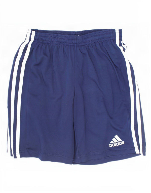 Pantaloncini sportivi Adidas Aeroready da ragazzo 13-14 anni in poliestere blu navy